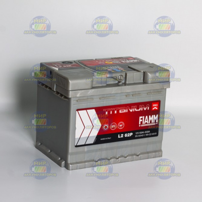 AКБ FIAMM TITANIUM PRO 60Ач оп 600А L2 (242*175*190)