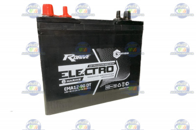 Тяговый аккумулятор для лодочных моторов R-Drive Electro Marine EMA12-90 DT (12В 90Ач) 23.8 кг (260*168*208) AGM
