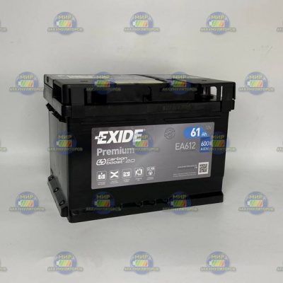 AКБ EXIDE PREMIUM 61Ач оп 600А LB2 (242*175*175) низкий формат