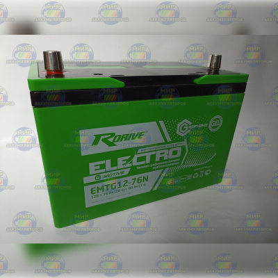 Тяговая графеновая батарея R-Drive ELECTRO Motive EMTG12-76N (12В 76Ач) 20 кг (260*168*173) GEL для складской и уборочной электротехники