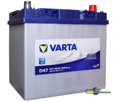 AКБ VARTA BLUE DYNAMIC ASIA D47 60Ач оп 540А D23L (230*175*225)