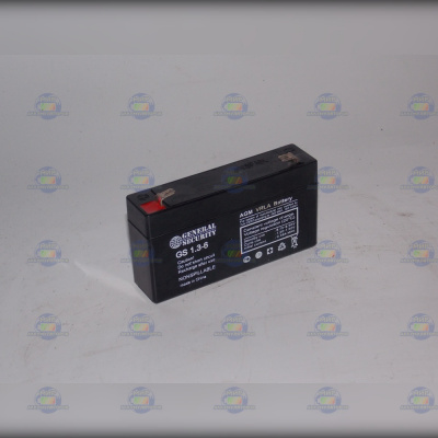 AКБ тяговый GENERAL SECURITY GS 1,3-6 1,3Ач 0,3кг (97*24*57) 6V