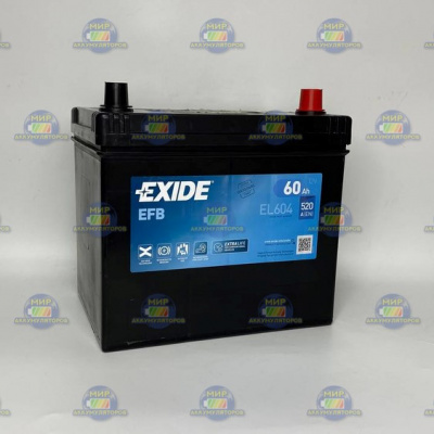AКБ EXIDE ASIA EFB 60Ач оп 520А 85D23L (230*175*225)